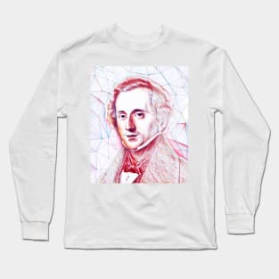 Felix Mendelssohn Portrait | Felix Mendelssohn Artwork | Line Art Long Sleeve T-Shirt